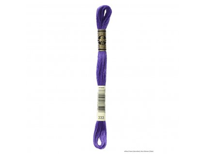 Fialová bavlněná vyšívací příze, 333