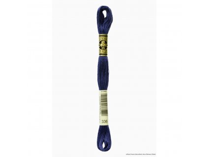 Tmavě modrá bavlněná vyšívací příze, 336