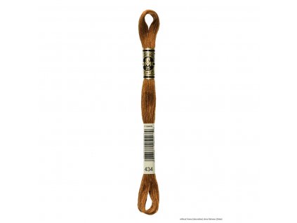 Hnědá bavlněná vyšívací příze, 434