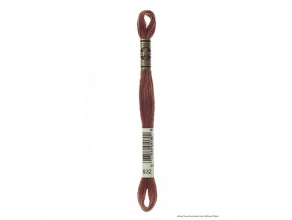 Hnědo-fialová bavlněná vyšívací příze, 632