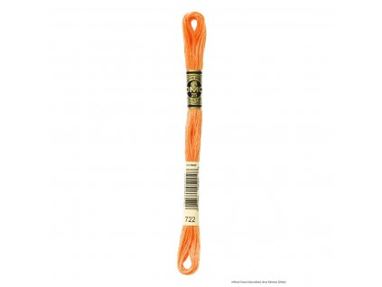 Mrkvová bavlněná vyšívací příze, 722