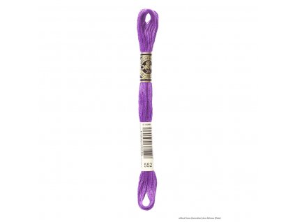 Fialová bavlněná vyšívací příze, 552