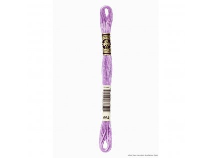 Fialová bavlněná vyšívací příze, 554
