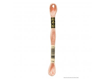 Pudrově růžová bavlněná vyšívací příze, 754