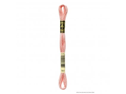 Růžová bavlněná vyšívací příze, 761