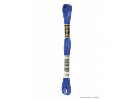 Modrá bavlněná vyšívací příze, 798