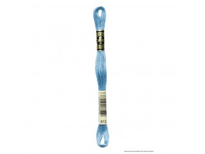 Modrá bavlněná vyšívací příze, 813