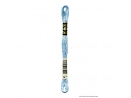 Modrá bavlněná vyšívací příze, 827