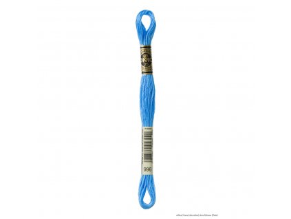 Modrá bavlněná vyšívací příze, 996