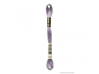 Šedo-fialová bavlněná vyšívací příze, 3042
