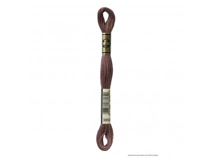 Hnědá bavlněná vyšívací příze, 3860