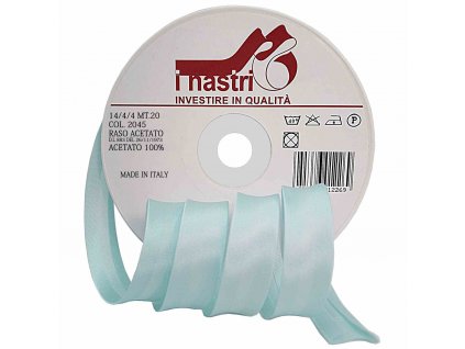 Světle modrý saténový šikmý proužek, odstín "Aquamarine"