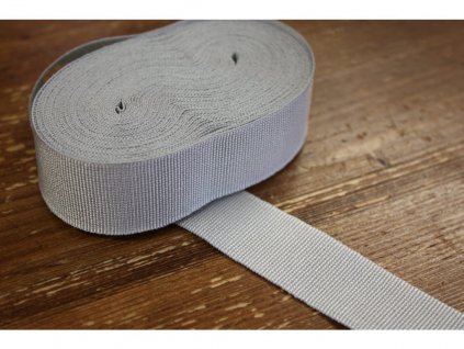 Betonová šedá rypsová stuha