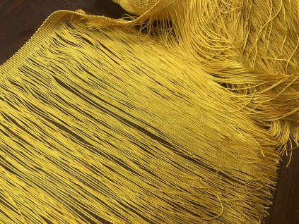 Dlouhé třásně v žluté barvě, 30 cm