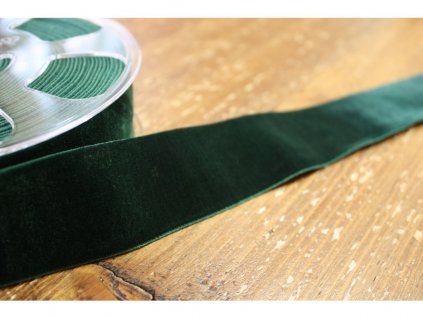 Tmavě zelená sametová guma, 36 mm