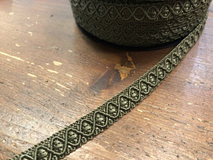 Olivový dekorativní prýmek, 12mm