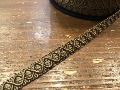 Světle olivový dekorativní prýmek, 12mm