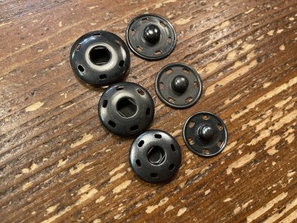 Kovové černé patenty, 21mm, 23mm, 25mm