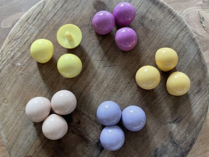 Plastové knoflíky - bochánky, 14mm