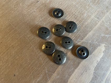 Dvoudírkový mosazný knoflík, 11mm