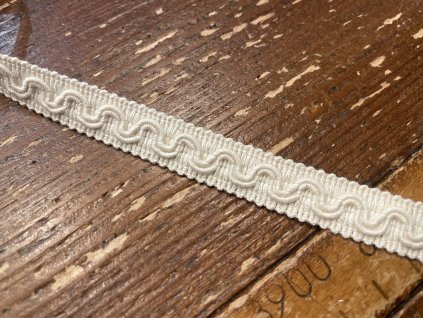 Špinavě bílý dekorativní prýmek, 12mm