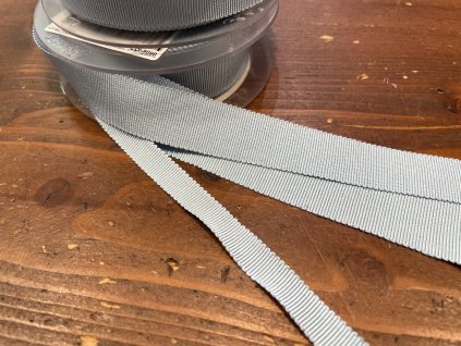 Světle modrá stuha Petersham, 10mm, 19mm, 25mm