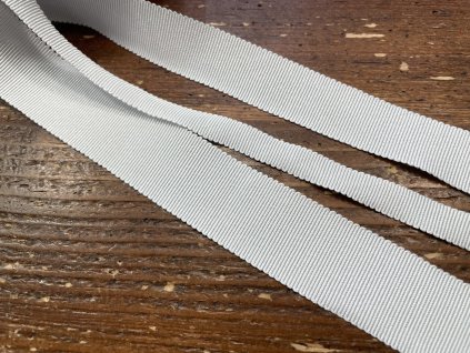 Bílá stuha Petersham, 10mm, 19mm, 25mm