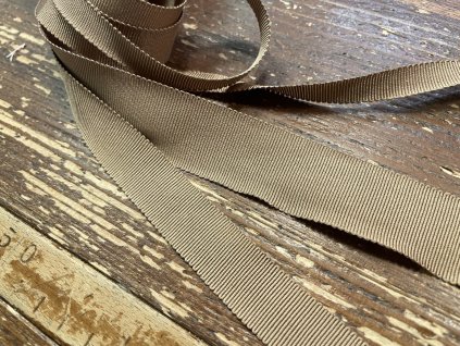 Béžová stuha Petersham, 10mm, 19mm, 25mm