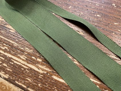 Zelená stuha Petersham, 10mm, 19mm, 25mm