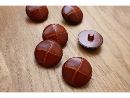 Knoflík imitace kůže, 30 mm