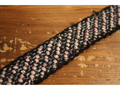 Šedo-růžový prýmek ve stylu Chanel, 30mm