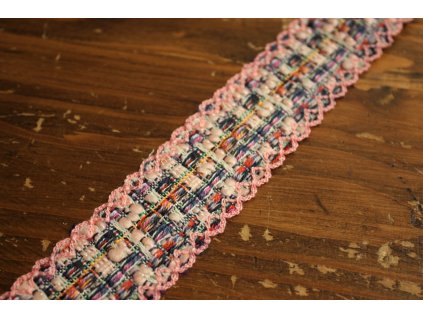 Růžový prýmek ve stylu Chanel, 30mm