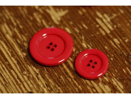 Růžový knoflík ve 2 velikostech