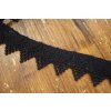 Černá krajka macrame "Grape", 39mm