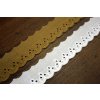 Bílá a okrová bavlněná madeira, 30 mm