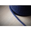 Tmavě modrý kroucený provaz, 5mm