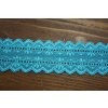 Pružná krajka v tyrkysové barvě