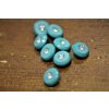 Tyrkysový knoflík s kamínkem, 11,5mm