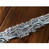 Vyšitá tylová bordura s korálky, 60mm