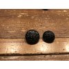 Černý kovový knoflík s ornamentem, 15mm a 18mm
