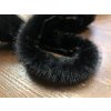 Černá kožešinová paspulka, 3cm