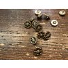 Halenkový černo-zlatý knoflík, 10mm