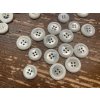 Bílý knoflík s perleťovým středem 12,7mm , 15,3mm