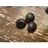 Hnědý knoflík v imitaci kůže 15mm , 20,4mm. 22mm