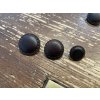 Hnědý knoflík v imitaci kůže 15mm , 20,4mm. 22mm