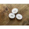Bílý oválný knoflík, 14mm a 16mm