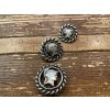 Starostříbrný knoflík s hlavou rytíře, 22,9mm, 25,4mm, 31,9mm,
