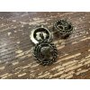 Starozlatý knoflík s hlavou rytíře, 22,9mm, 25,4mm, 31,9mm,