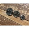 Starostříbrný knoflík s ornamentem, 17,8mm, 22,9mm, 30,6mm