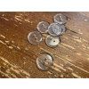 Průsvitný dvoudírkový knoflík, 20,4mm a 22,9mm